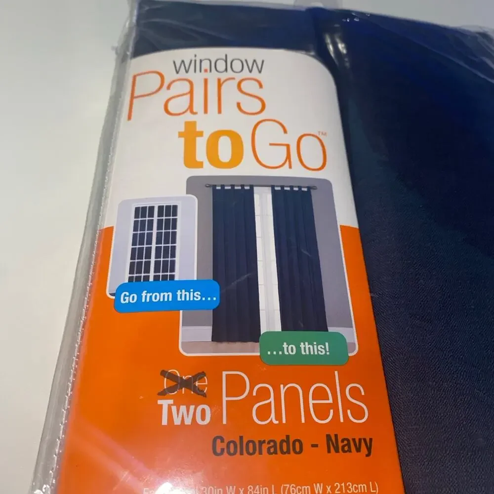 2 Colorado Navy Window Panels - 84”